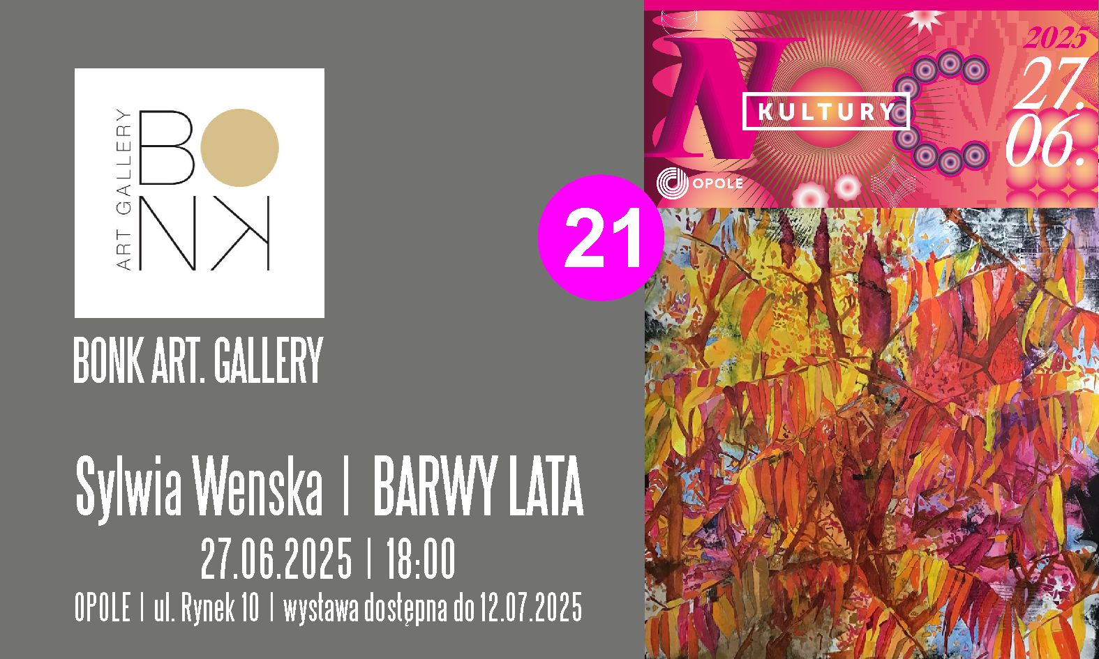 Sylwia Wenska zaprasza | Opole | 27.06.2025 | 18:00