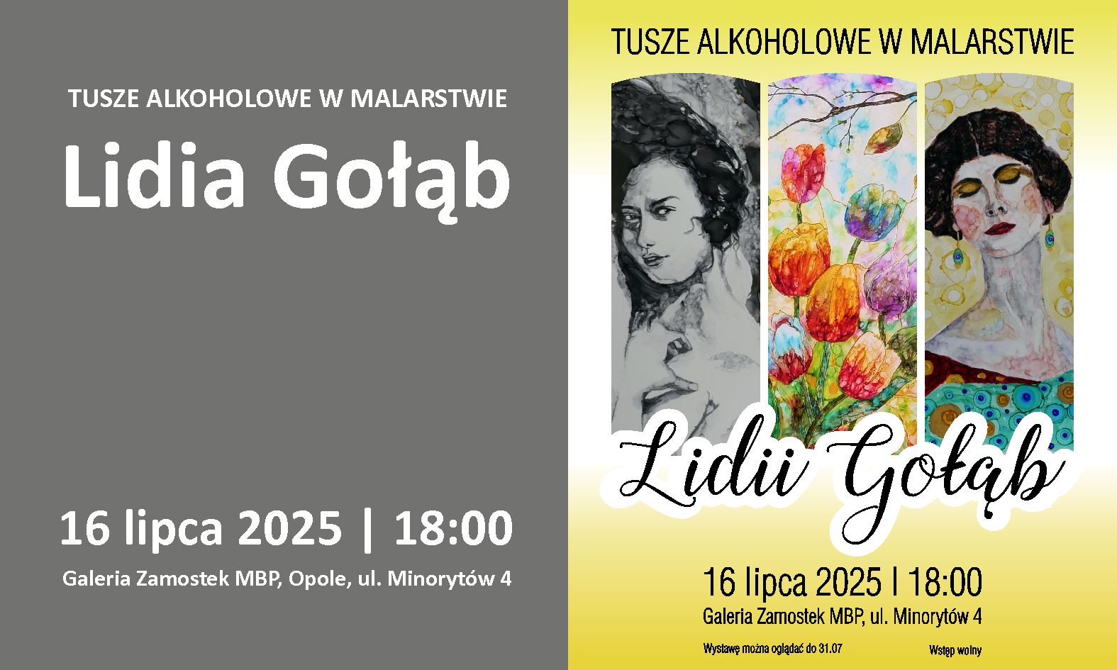 Lidia Gołąb zaprasza | Opole | 16.07.2026 | 18:00 Lidia Gołąb zaprasza | Opole | 16.07.2026 | 18:00