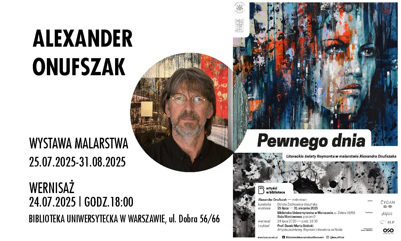 Alexander Onufszak zaprasza| Warszawa | 24.07.2025 | 18:00