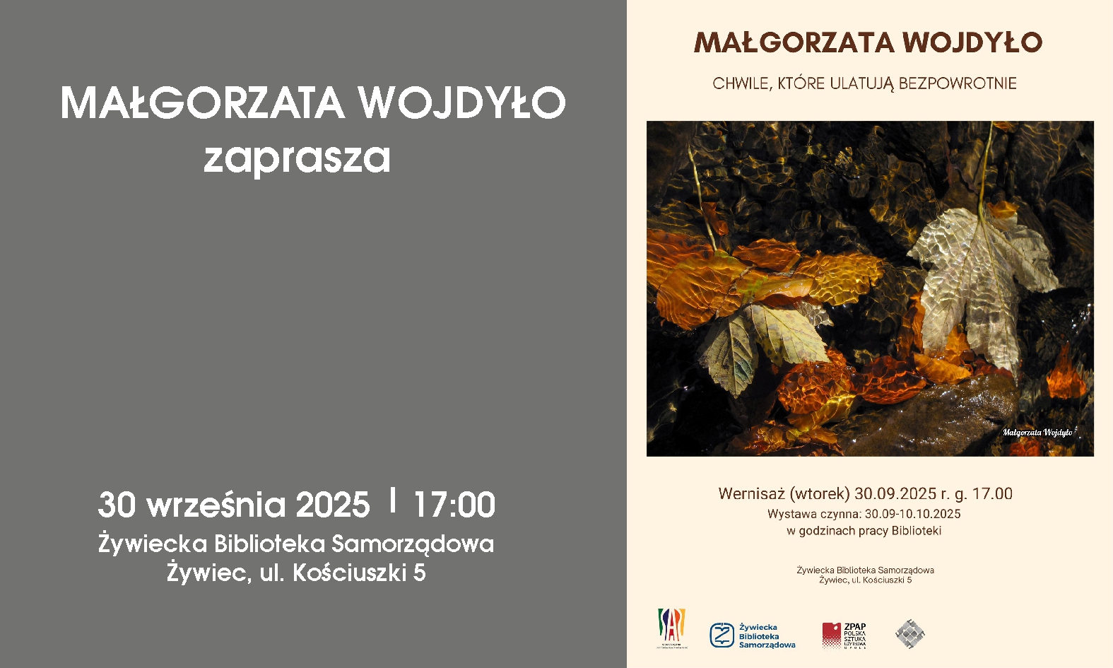 Małgorzata Wojdyło zaprasza | Żywiec | 30.09.2025 | 17:00