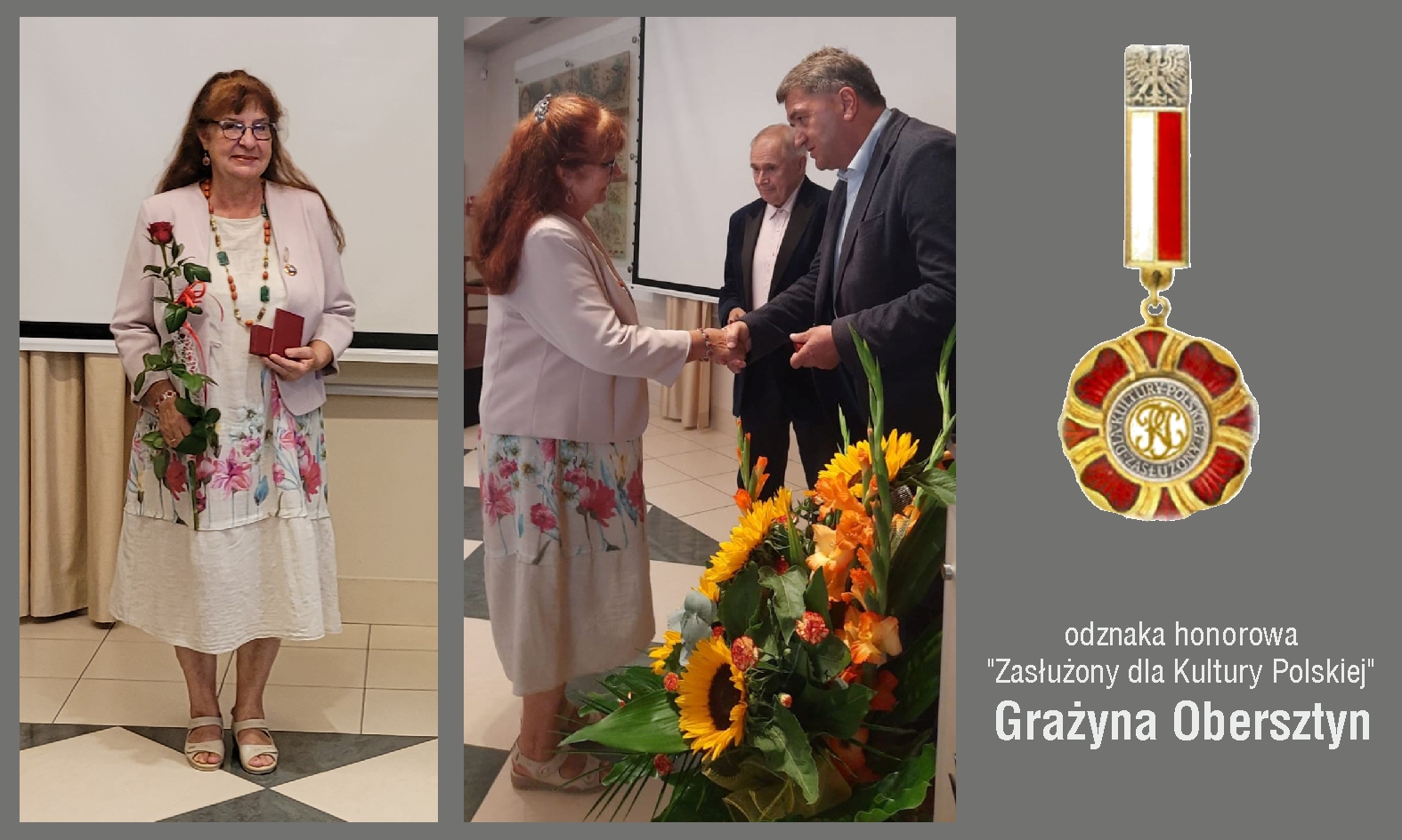 Gratulacje dla Grażyny Obersztyn