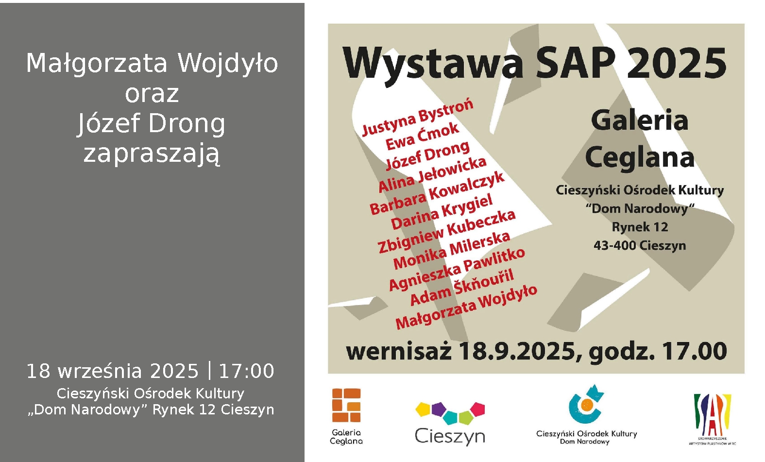 Małgorzata Wojdyło zaprasza | Cieszyn | 18.09.2025 | 17:00