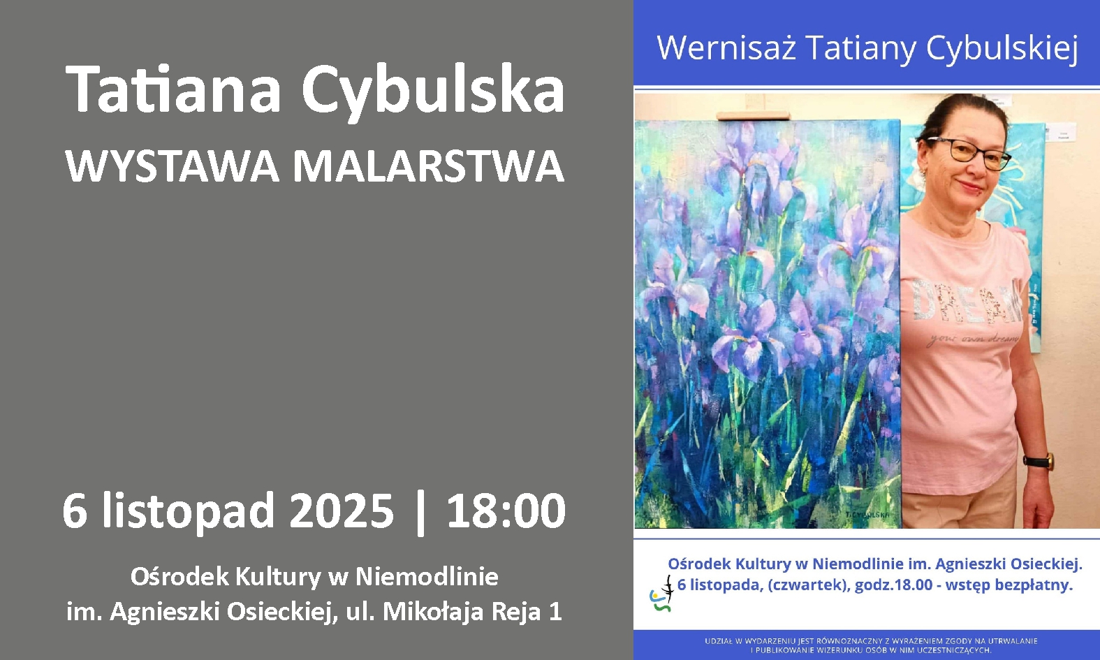 Tatiana Cybulska Zaprasza | Niemodlin | 6.11.2025 | 18:00
