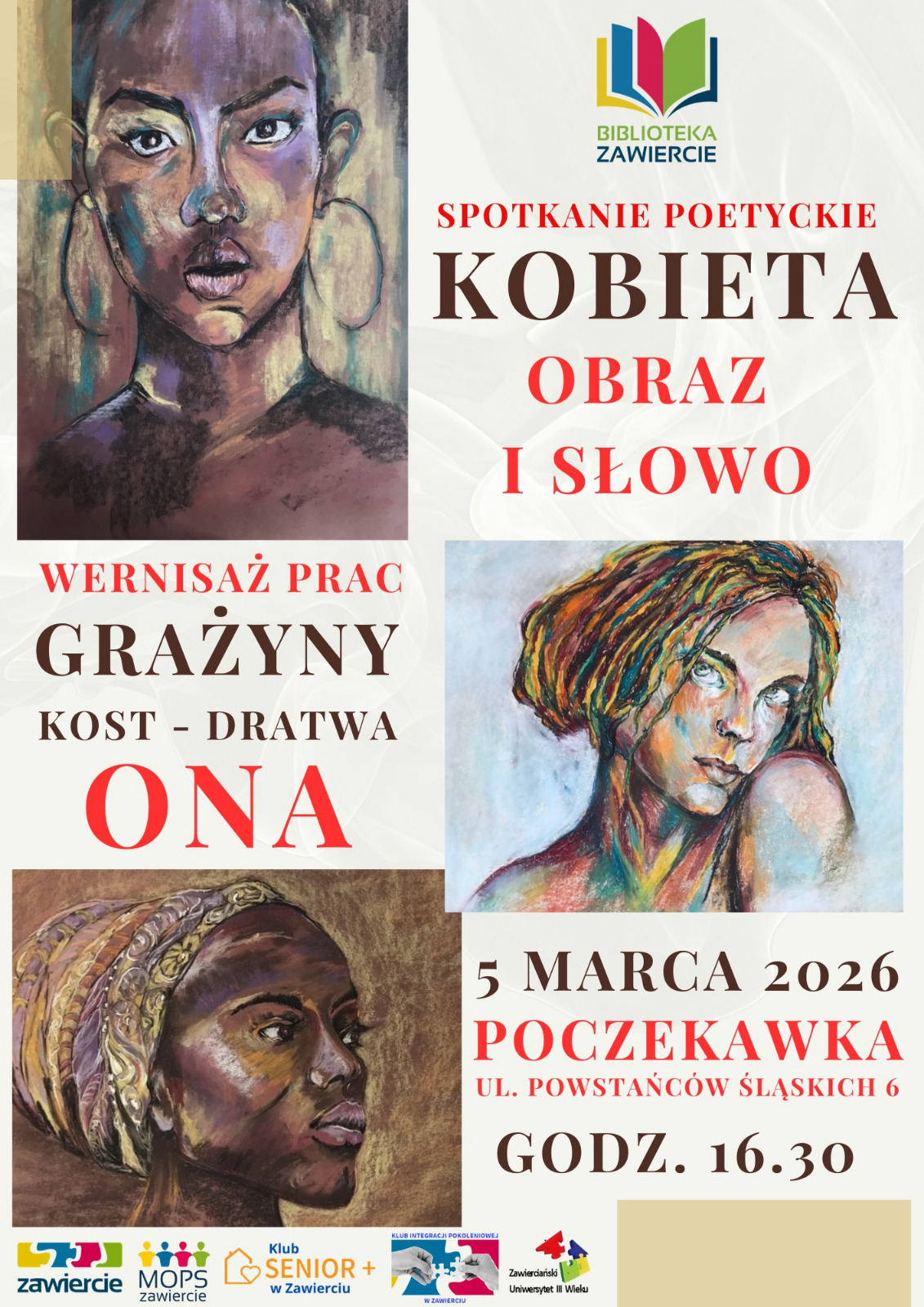 Grażyna Kost-Dratwa zaprasza | Zawiercie | 5.03.2026 | 16:30 Grażyna Kost-Dratwa zaprasza | Zawiercie | 5.03.2026 | 16:30