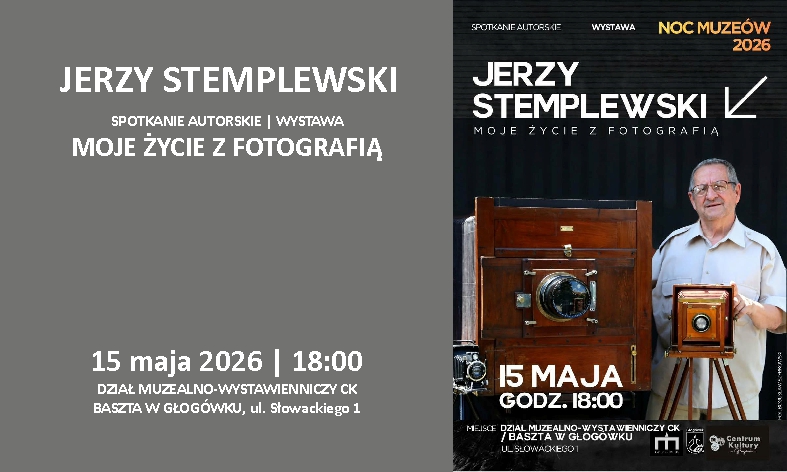 Jerzy Stemplewski zaprasza | Głogówek | 15.05.2026 | 18:00 Jerzy Stemplewski zaprasza | Głogówek | 15.05.2026 | 18:00