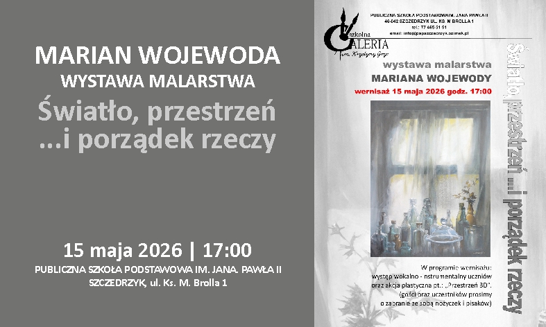 Marian Wojewoda zaprasza | Szczedrzyk | 15.05.2026 | 17:00 Marian Wojewoda zaprasza | Szczedrzyk | 15.05.2026 | 17:00