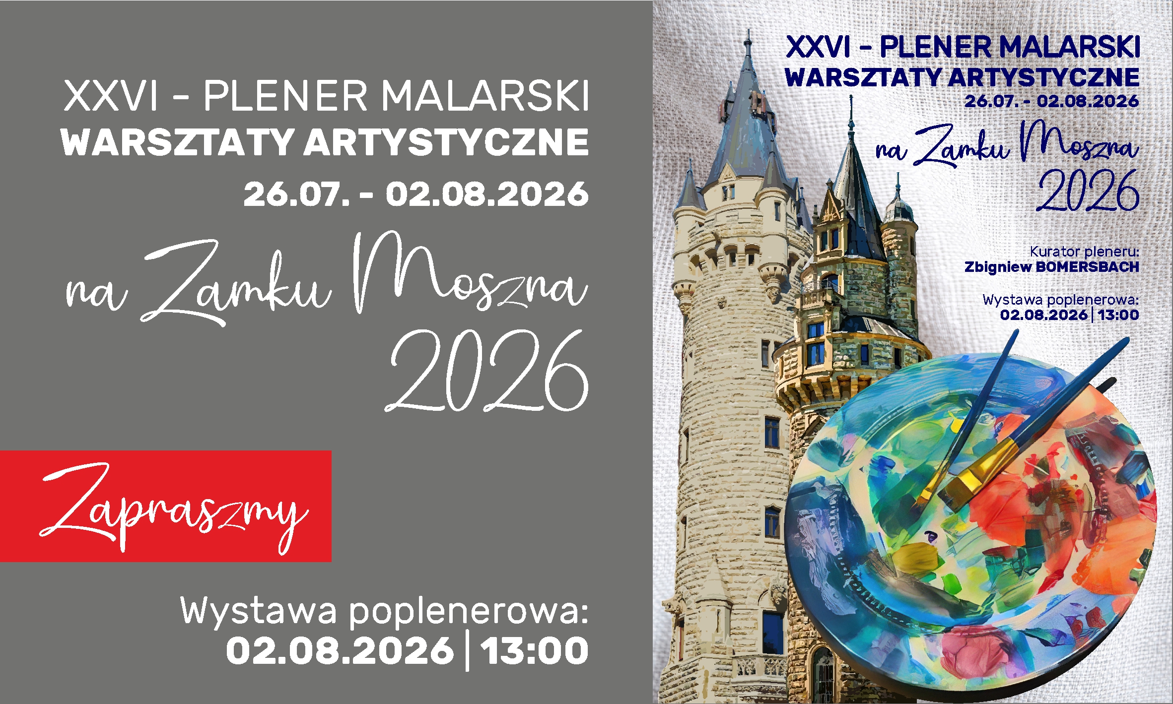 Zapraszamy | Zamek Moszna | 02.08.2026 | 13:00